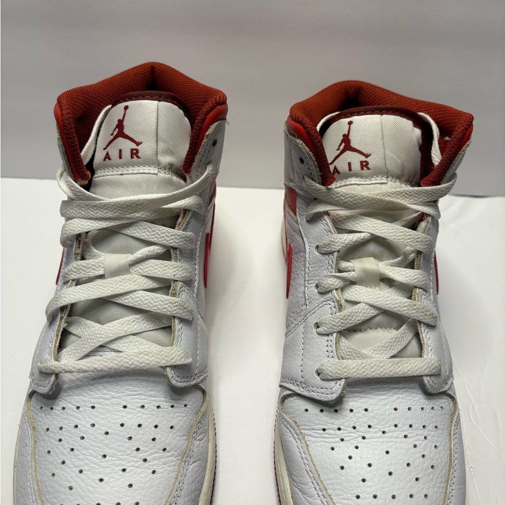 Nike Jordan 1 Mid SE White Dune Red Size 6.5 - Picture 7 of 13